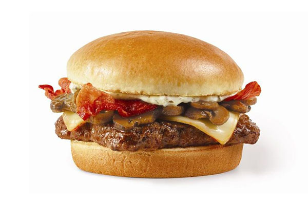 Wendy's Mushroom Bacon Cheeseburger